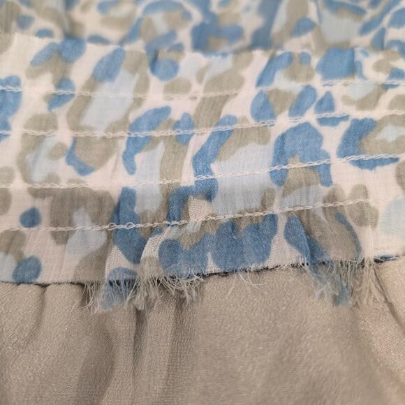 DKNY Animal Print Tiered Maxi Skirt Size L Boho Y2K Cottagecore - Picture 13 of 13